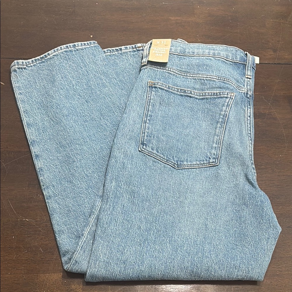Madewell Blue Straight Jeans Light Stonewash